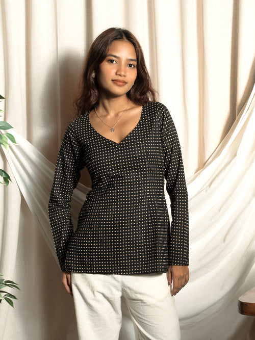 Naaz Full Sleeve Structured Kurti Top