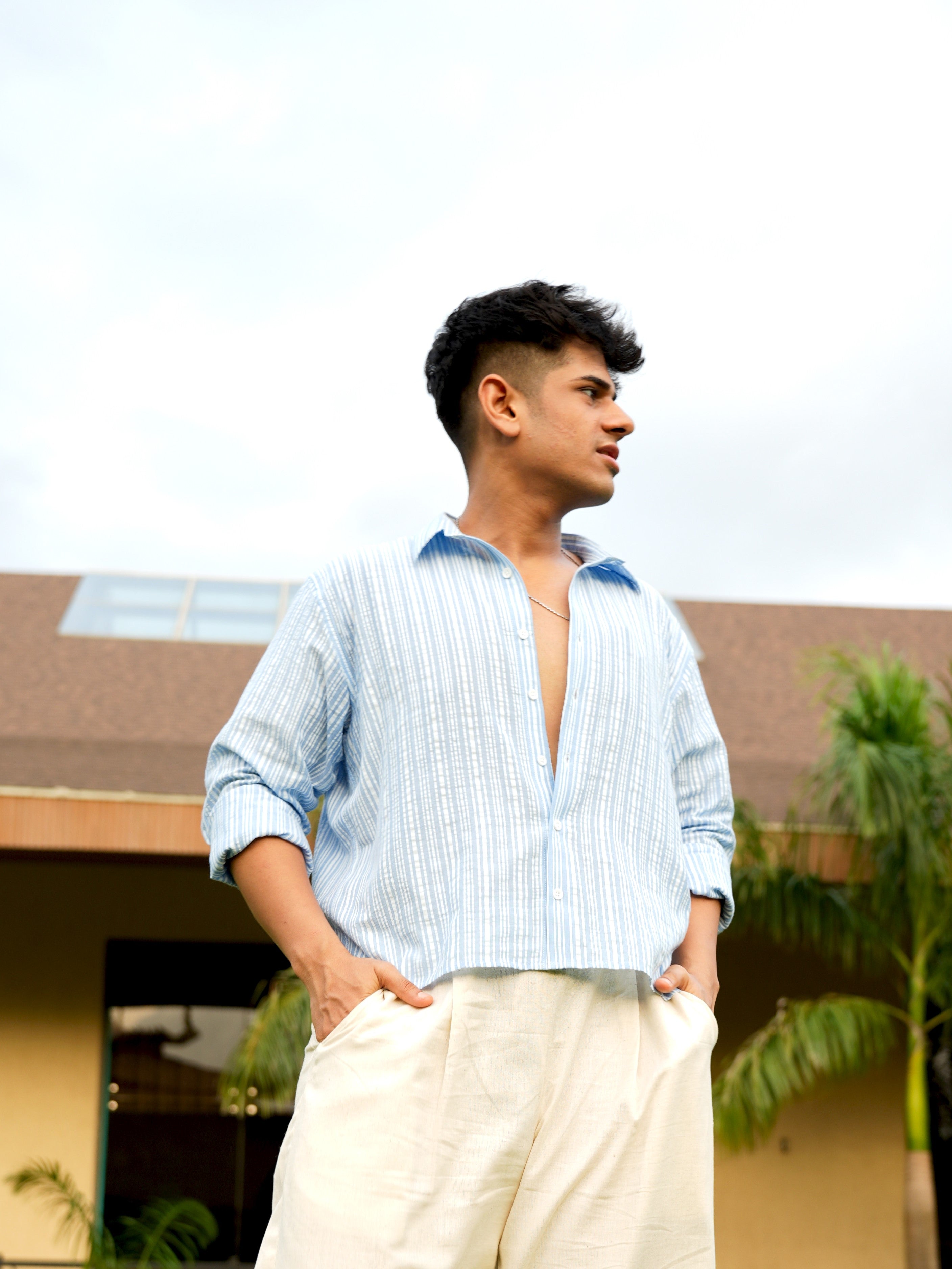 Gul Striped Crop  Shirt