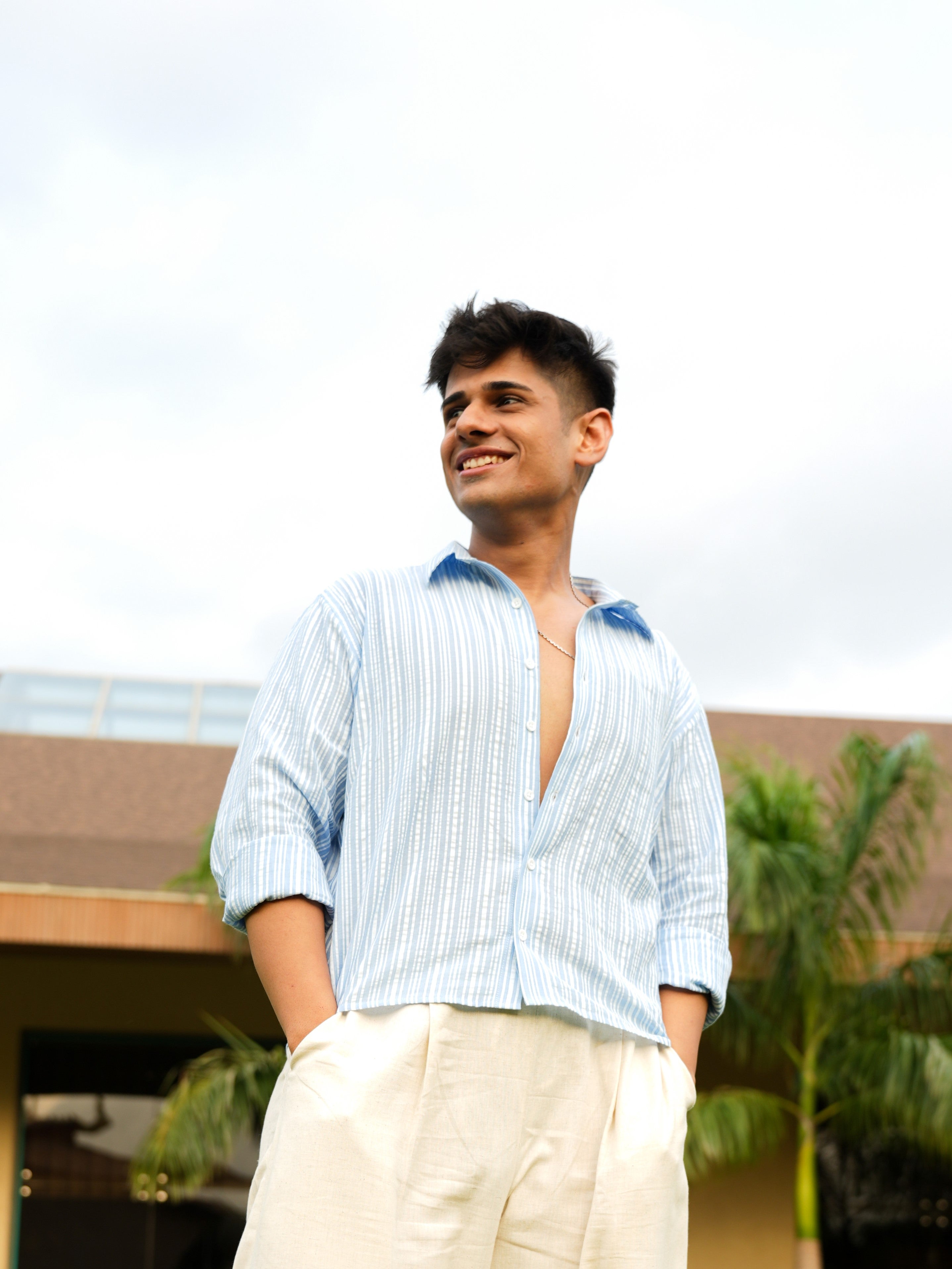 Gul Striped Crop  Shirt