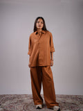 Oversized Brown Shirt