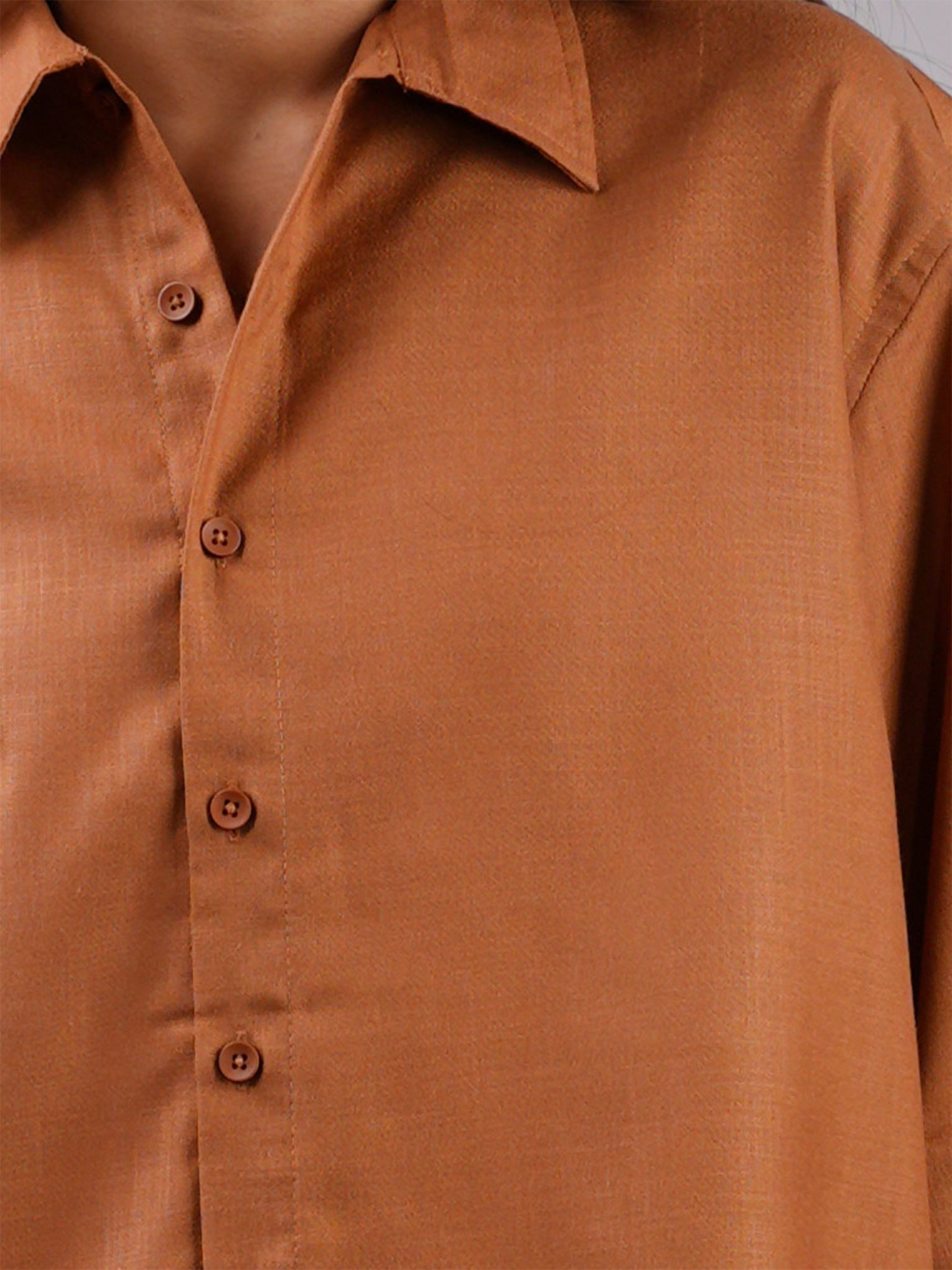 Oversized Brown Shirt