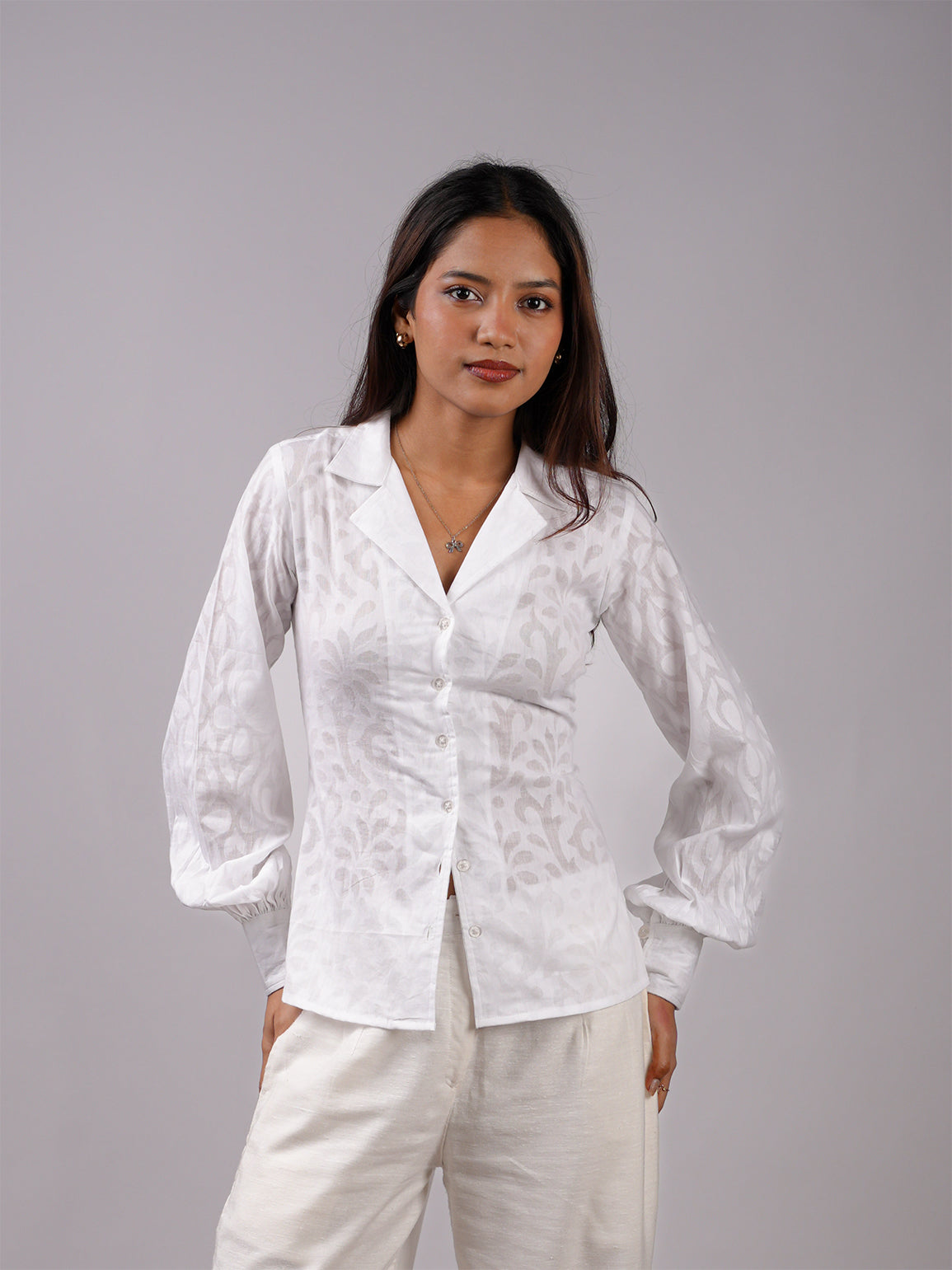 Safa Jacquard Corset Shirt
