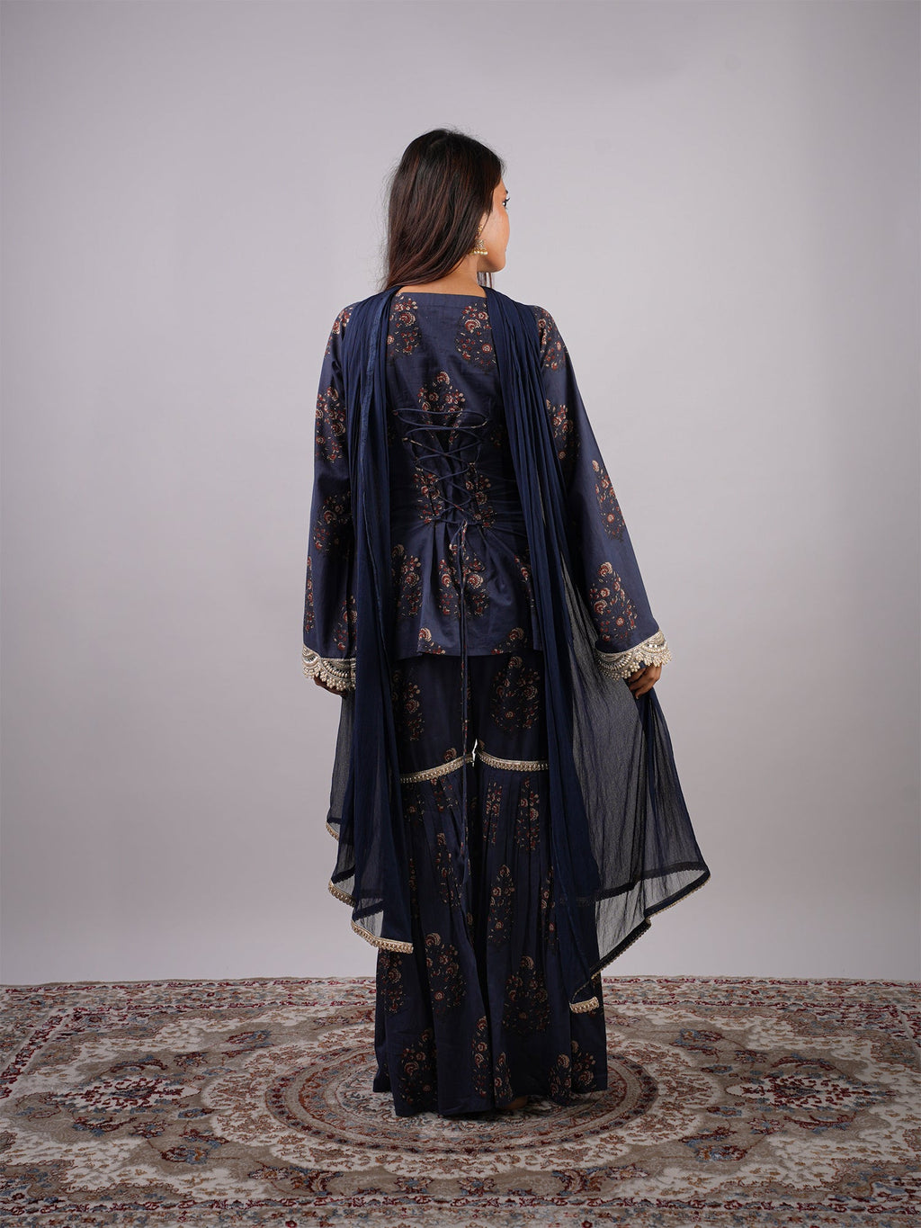 Inaayat Sleeved Corset Sharara Set