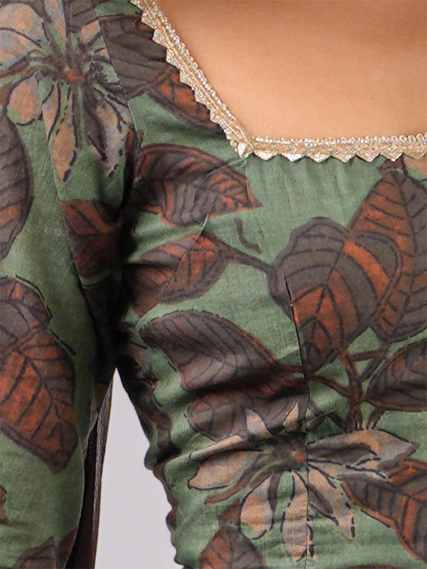 Meherzeen Sleeved Corset Sharara Set