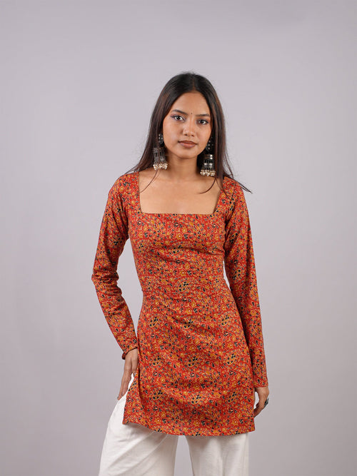 Sana Sleeved Corset Kurti Top