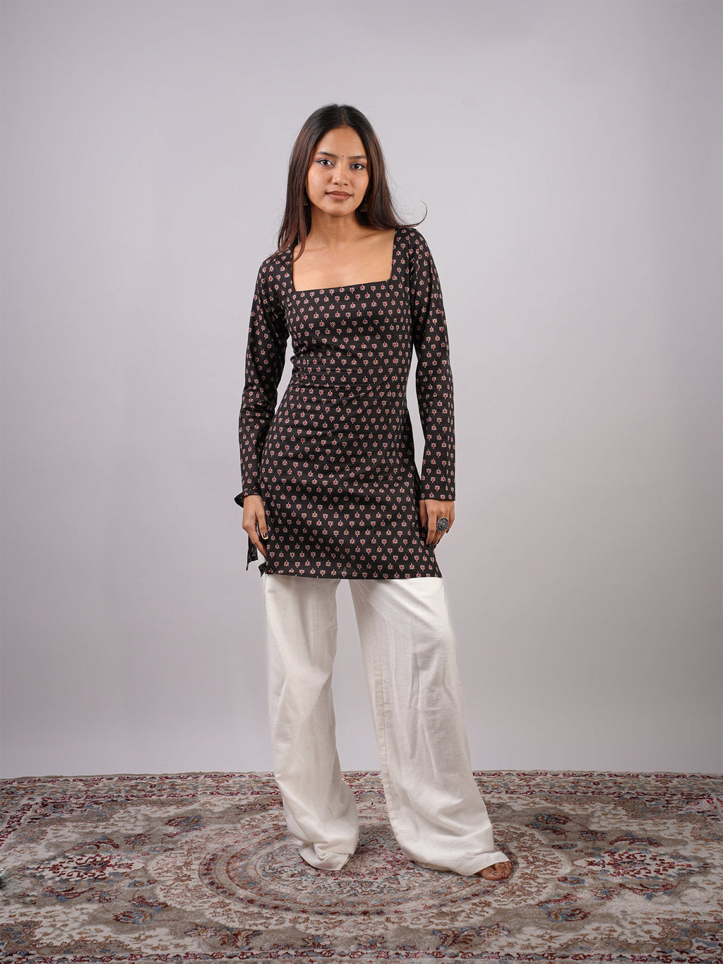 Rohini Sleeved Corset Kurti Top