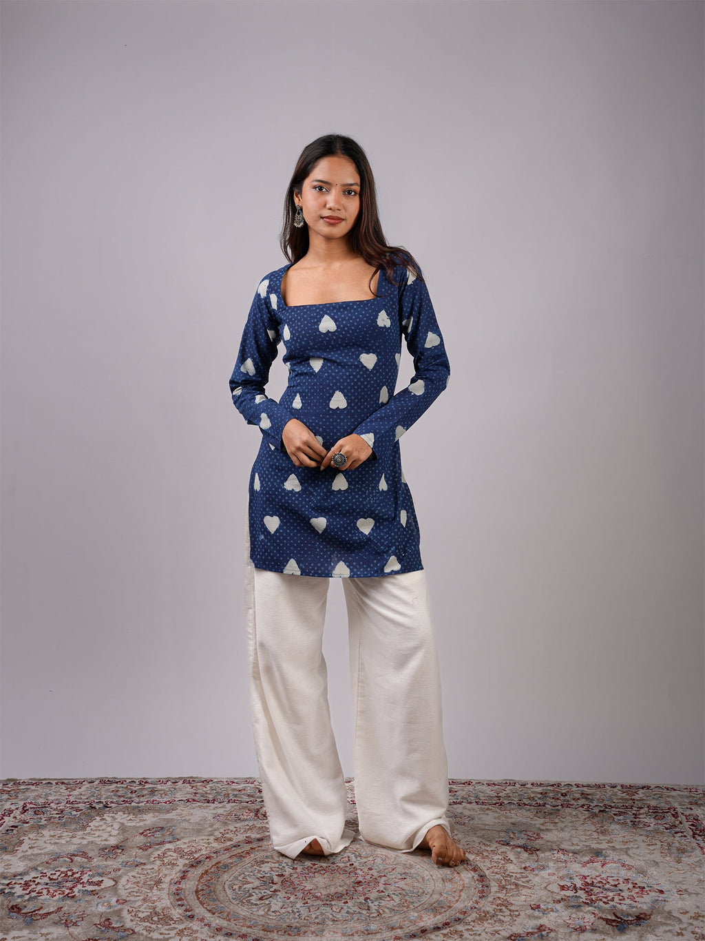 Sneha Sleeved Corset Kurti Top