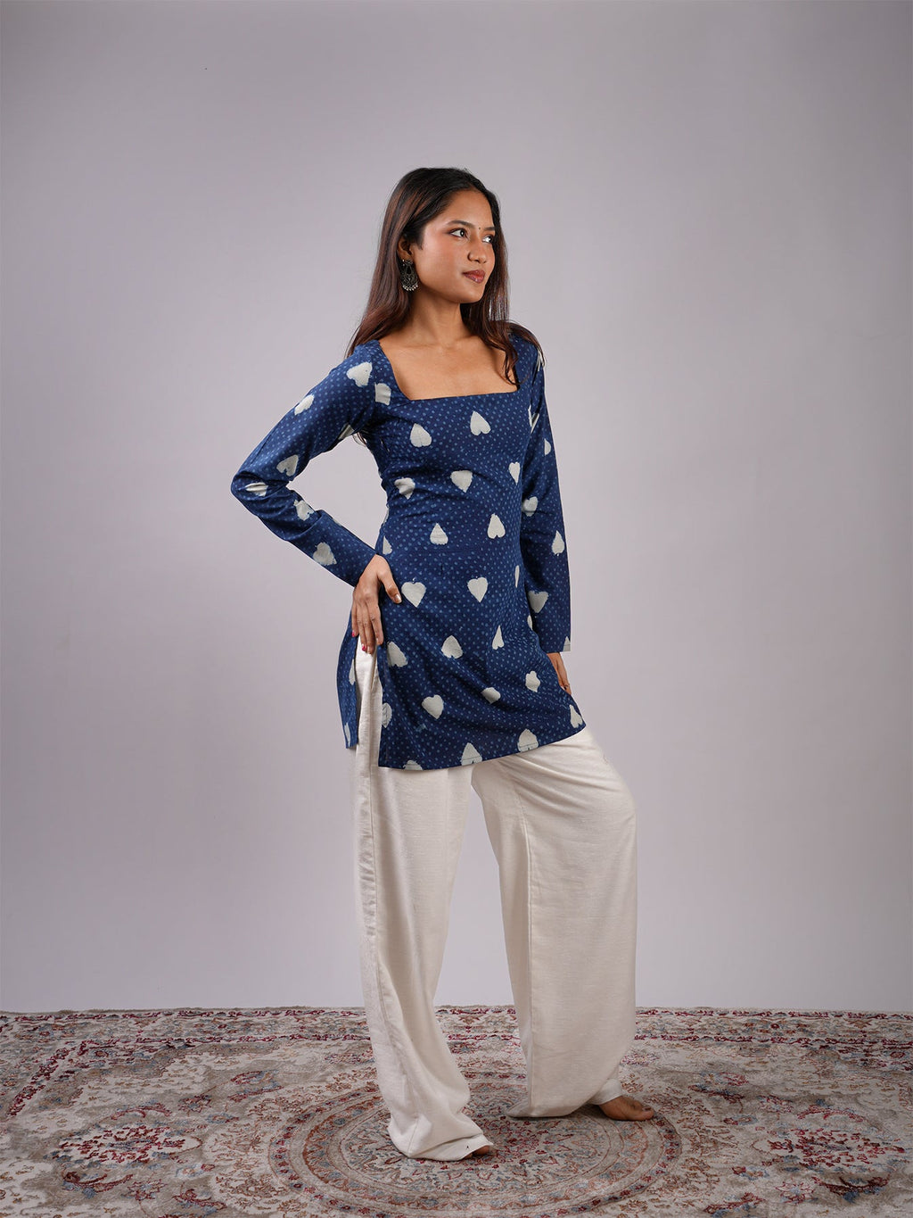 Sneha Sleeved Corset Kurti Top