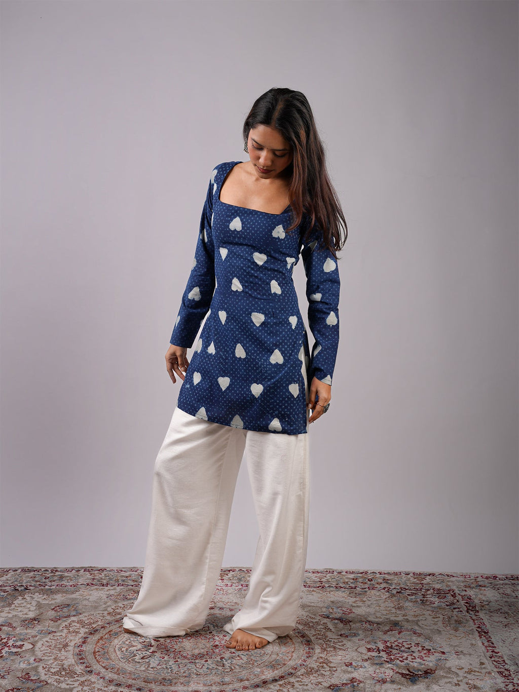 Sneha Sleeved Corset Kurti Top