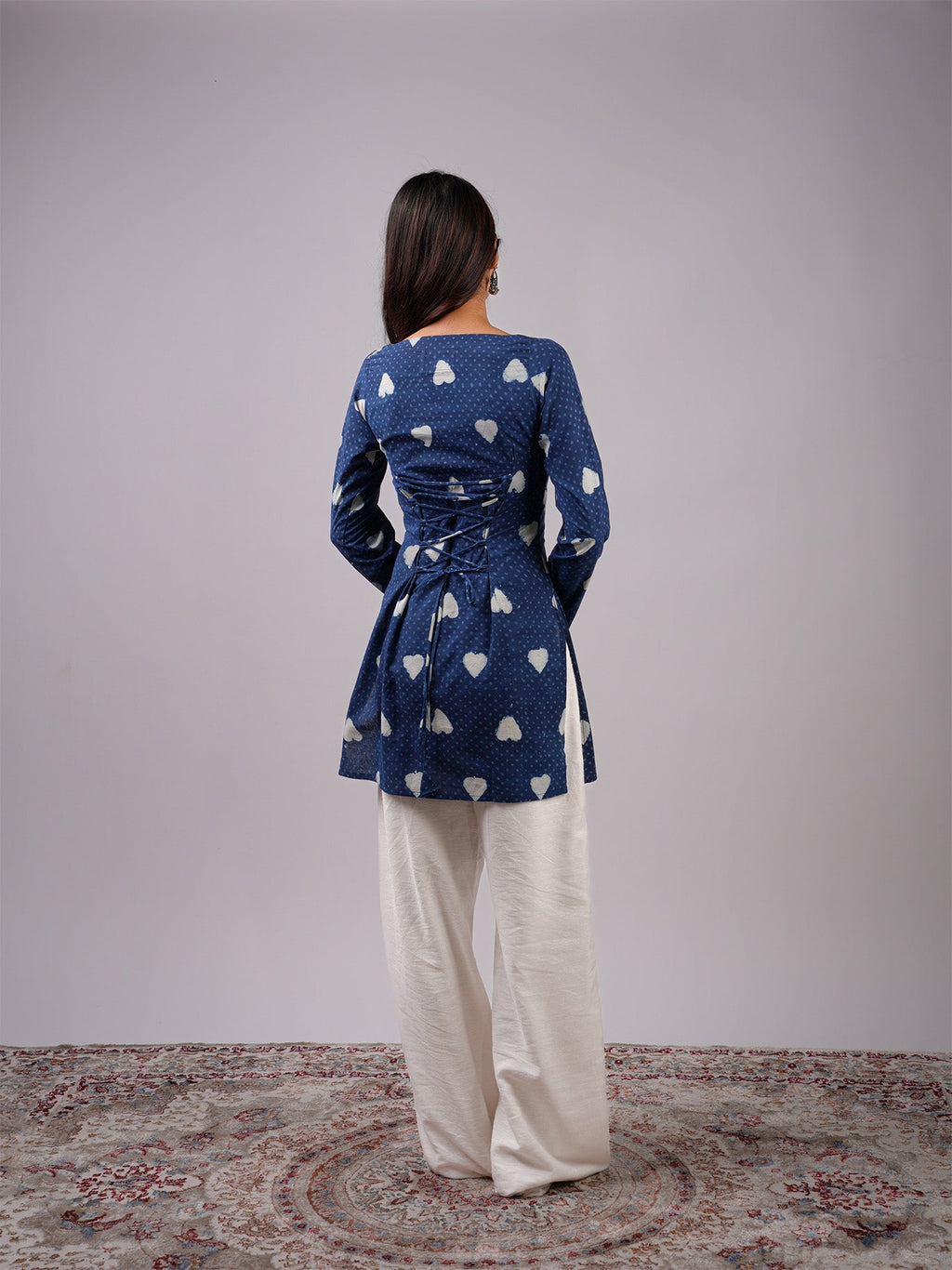 Sneha Sleeved Corset Kurti Top
