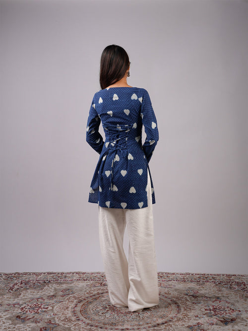Sneha Sleeved Corset Kurti Top