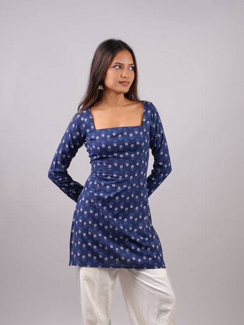 Nia Sleeved Corset Kurti Top