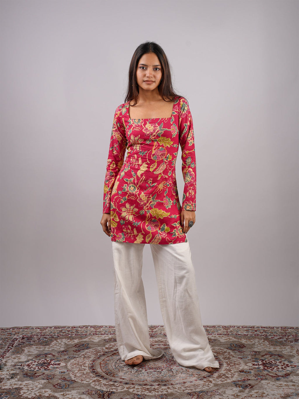 Mohini Sleeved Corset Kurti Top