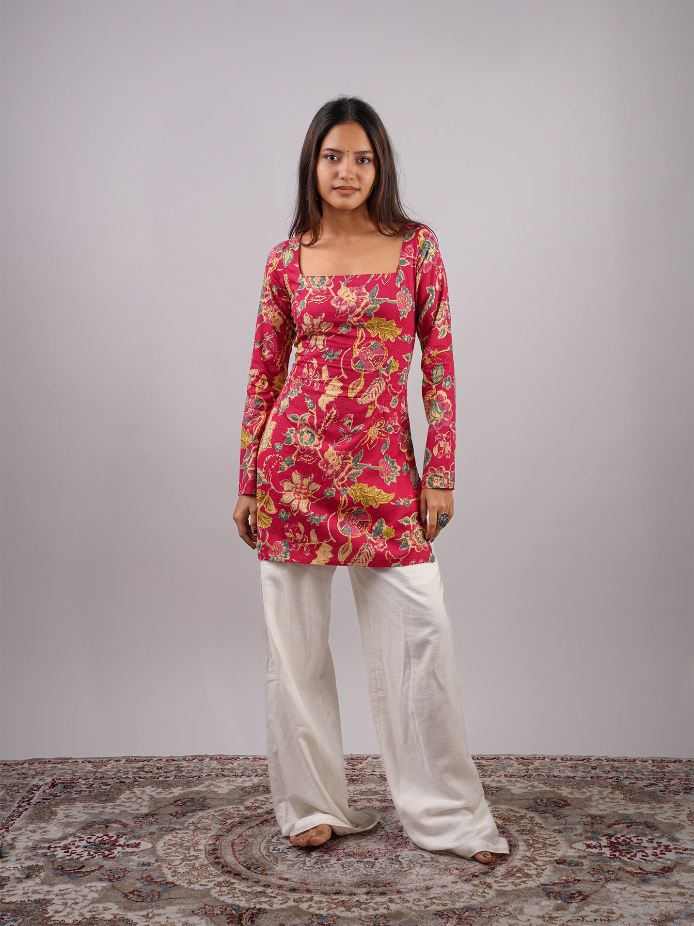Mohini Sleeved Corset Kurti Top