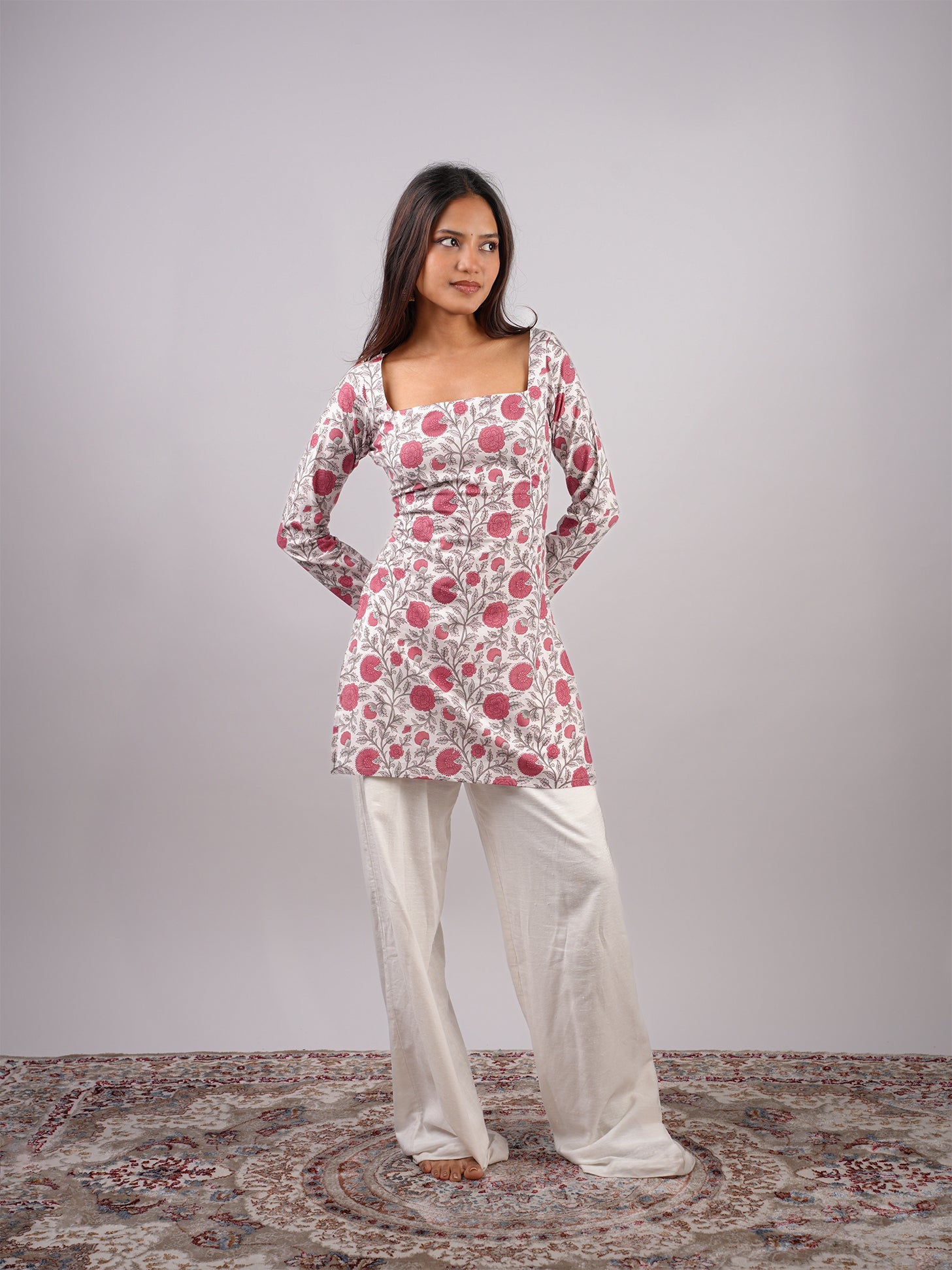 Kusum Sleeved Corset Kurti Top