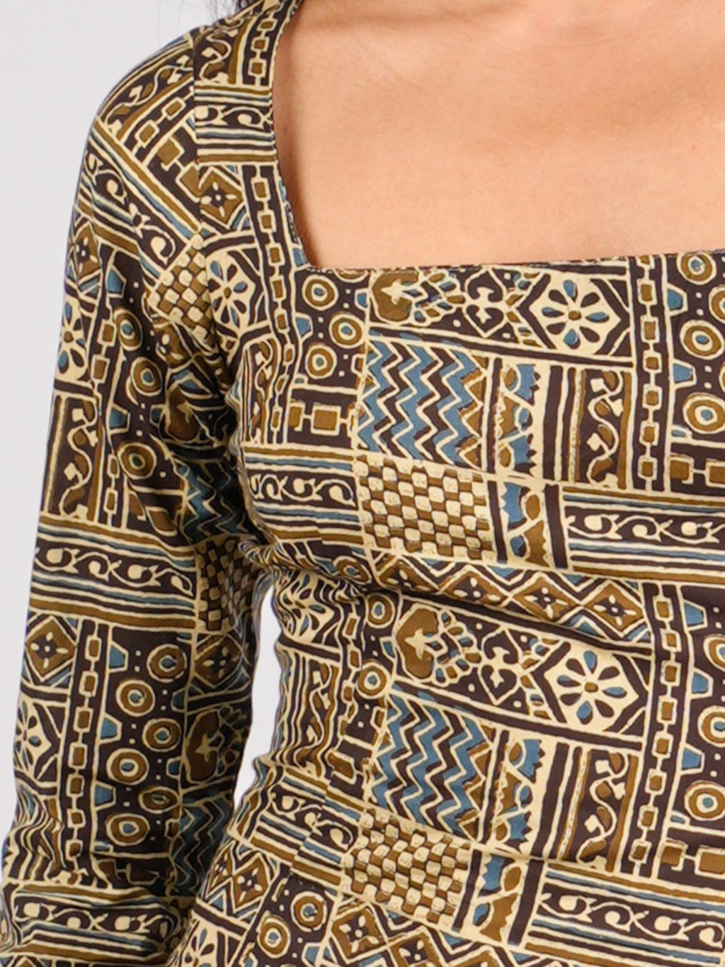 Kanak Sleeved Corset Kurti Top