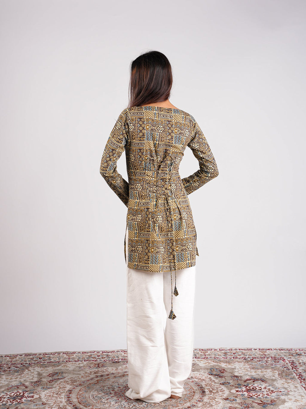 Kanak Sleeved Corset Kurti Top