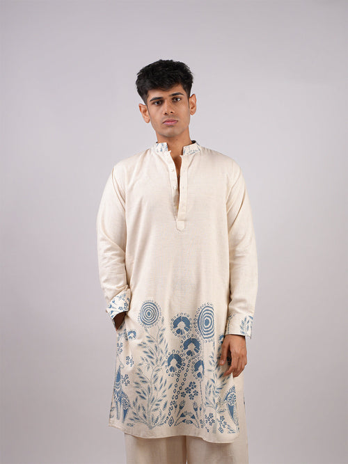 Sur Inverted Sleeves Long Structured Kurti Top
