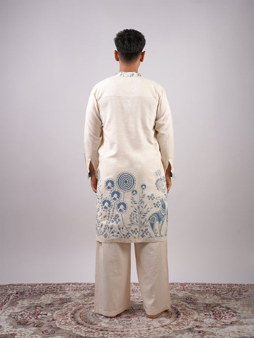Sur Inverted Sleeves Long Structured Kurti Top
