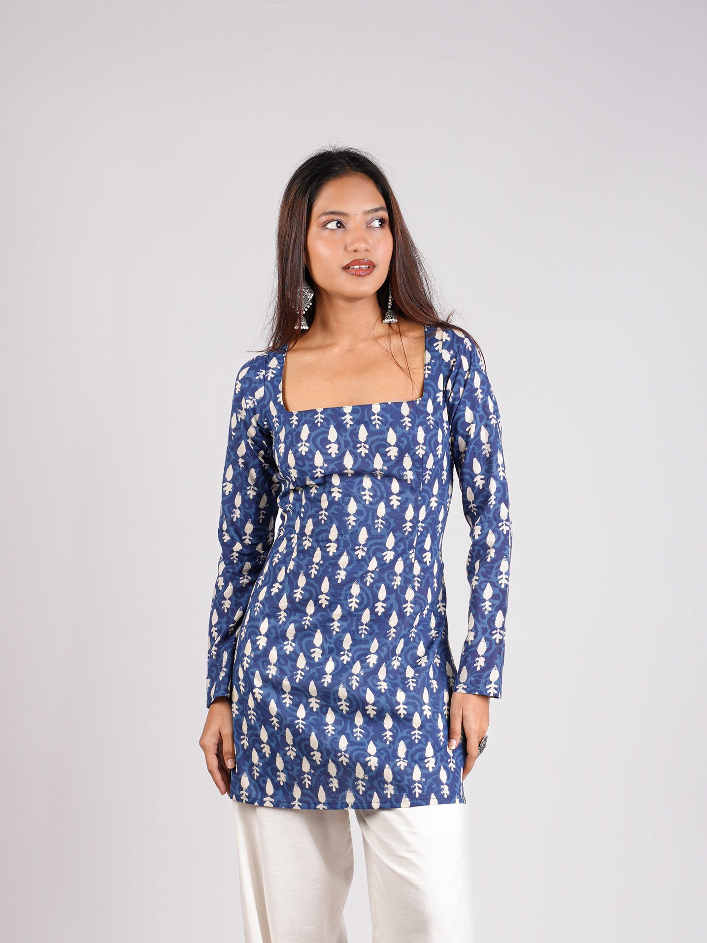 Shikha Sleeved Corset Kurti Top