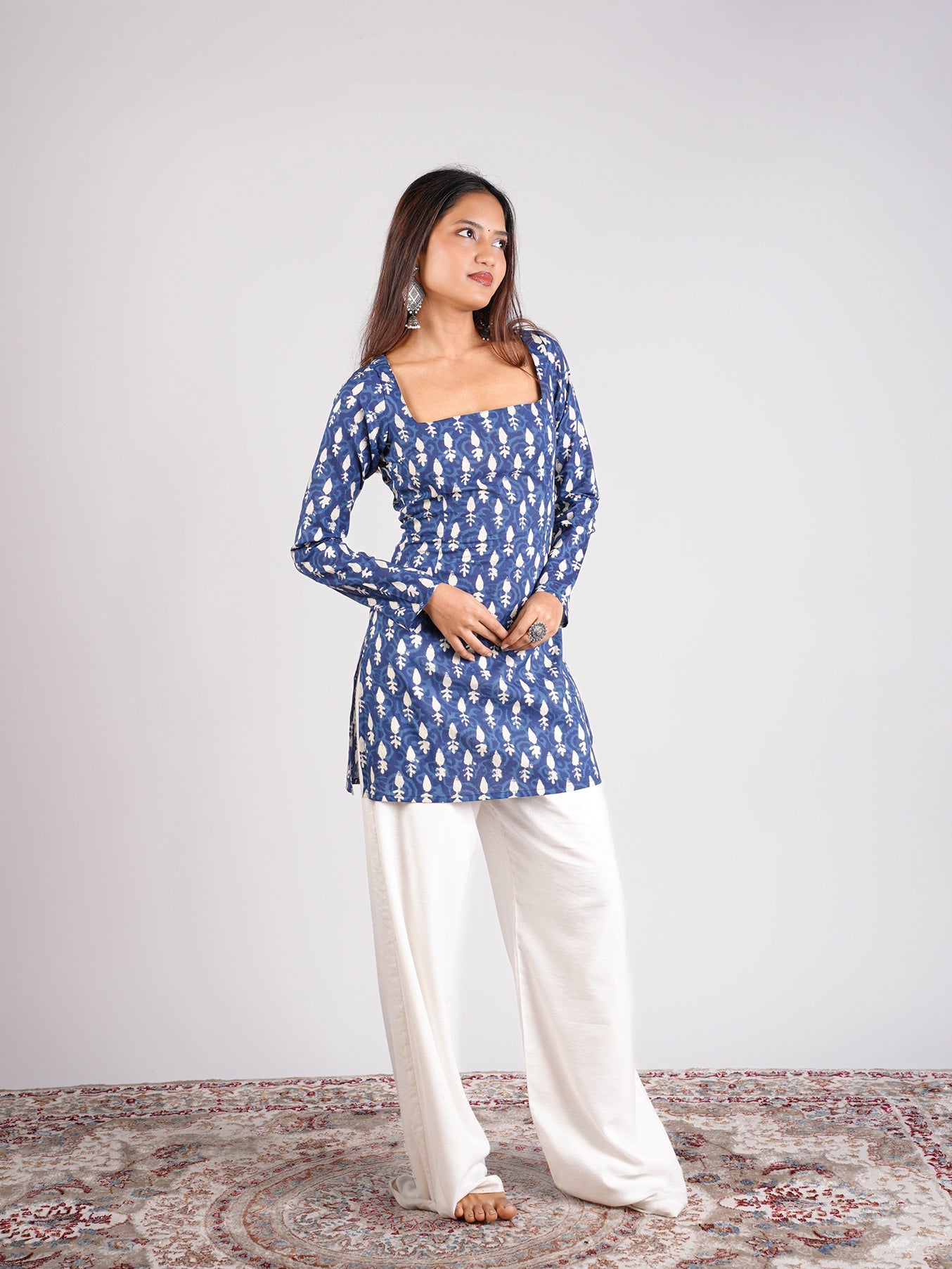 Shikha Sleeved Corset Kurti Top