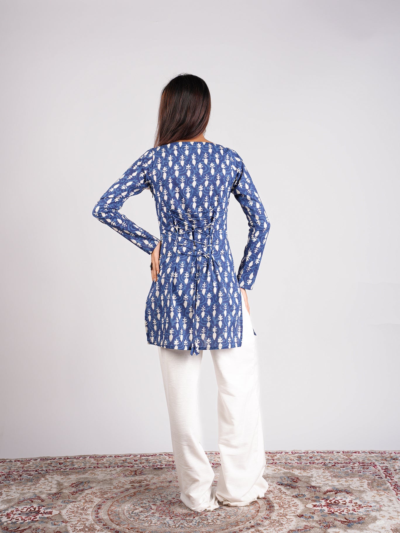 Shikha Sleeved Corset Kurti Top
