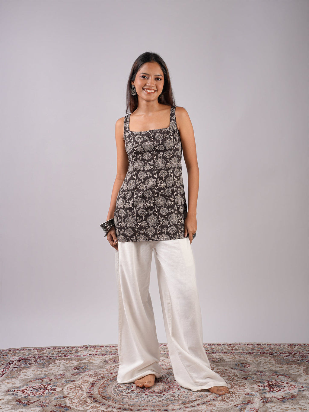 Tanvi Open-Back Kurti Top