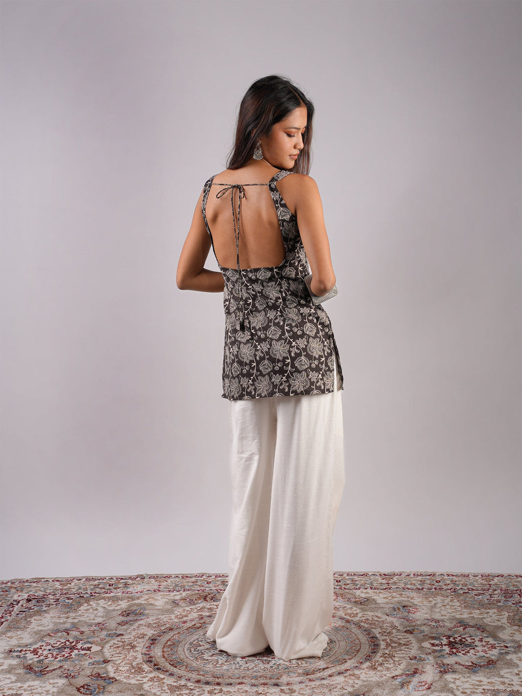 Tanvi Open-Back Kurti Top