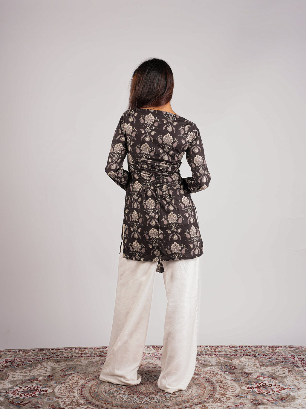 Kajal Sleeved Corset Kurti Top