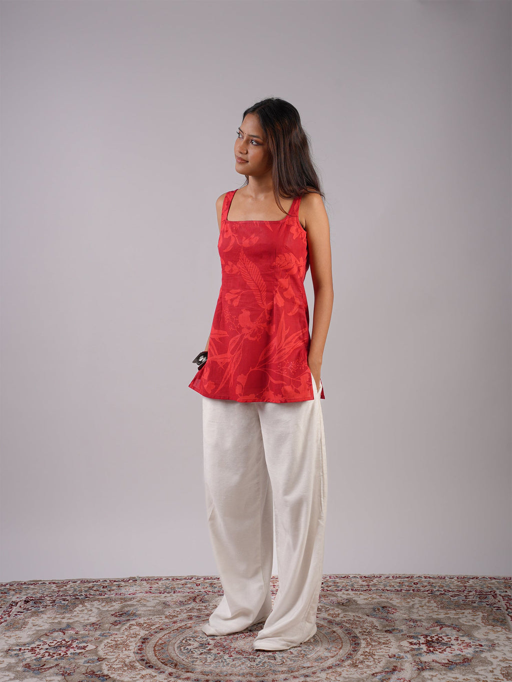 Ananya Open-Back Kurti Top