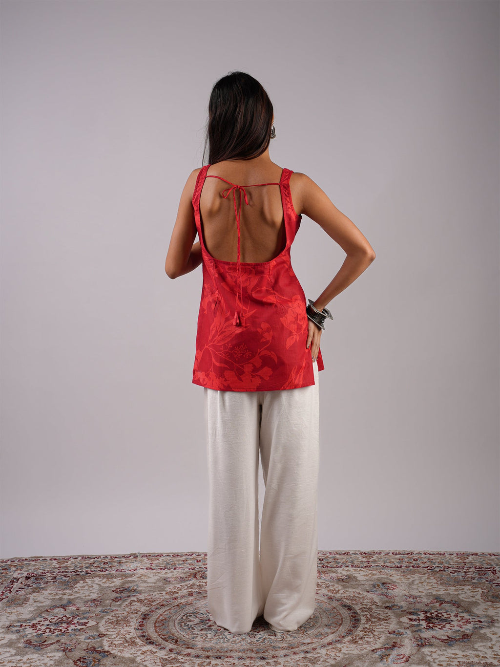 Ananya Open-Back Kurti Top