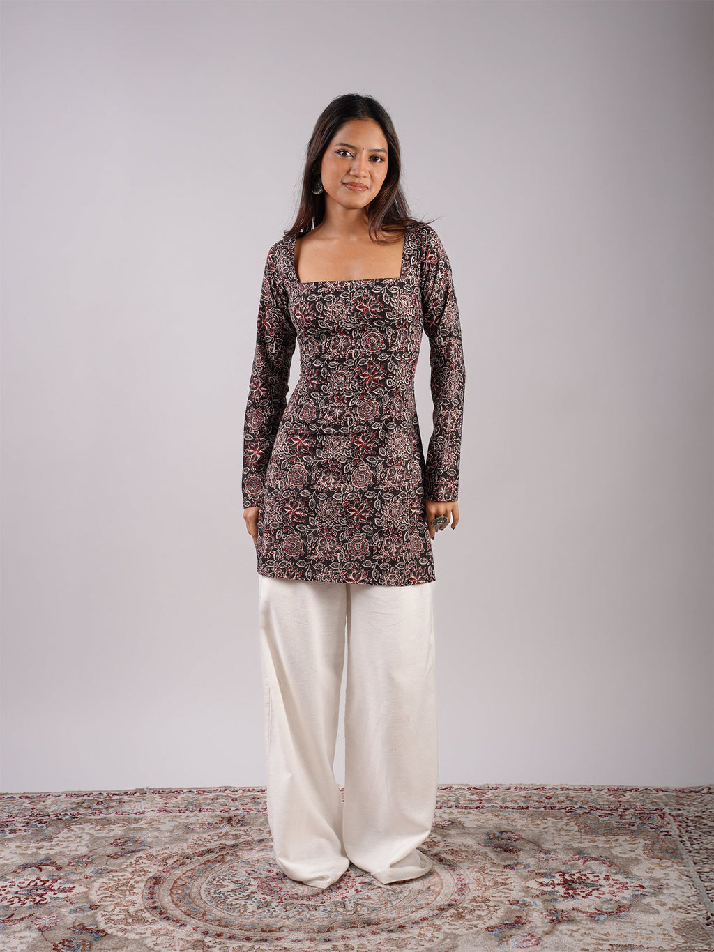 Riva Sleeved Corset Kurti Top