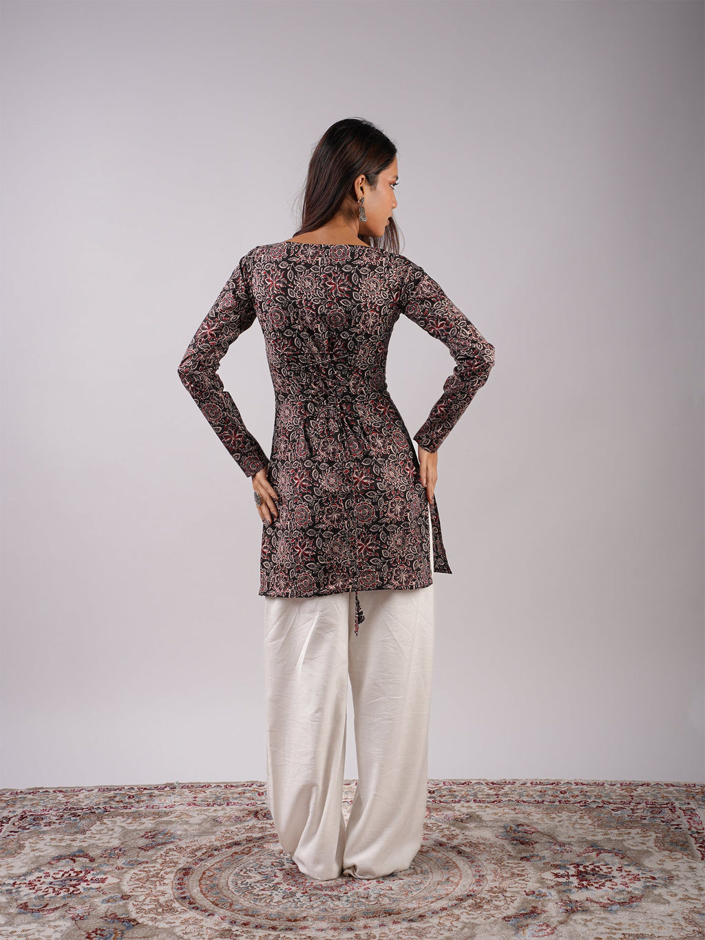 Riva Sleeved Corset Kurti Top