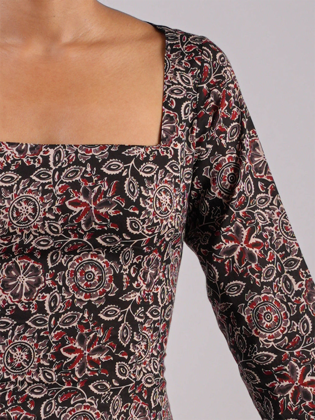 Riva Sleeved Corset Kurti Top
