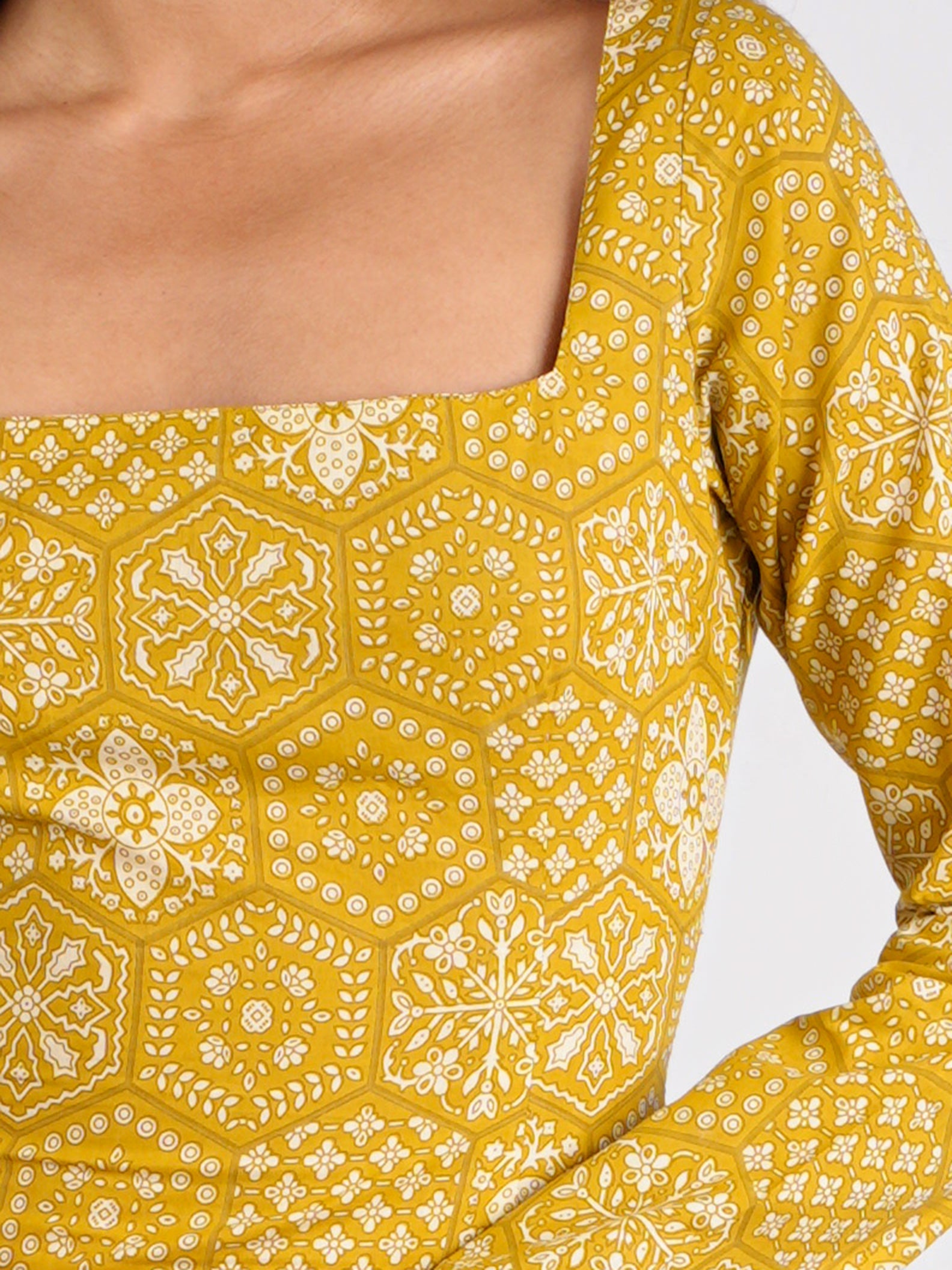 Mishti Sleeved Corset Kurti Top