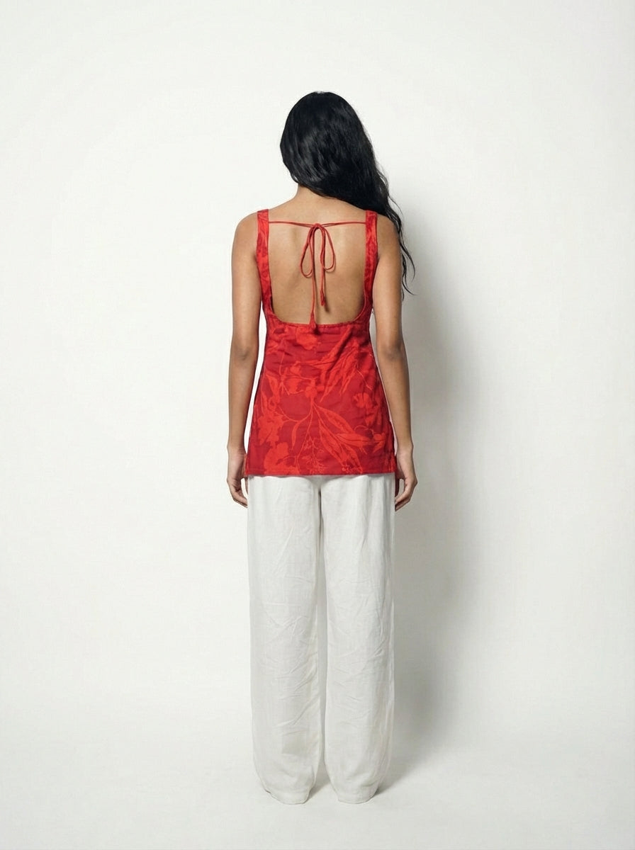 Ananya Open-Back Kurti Top