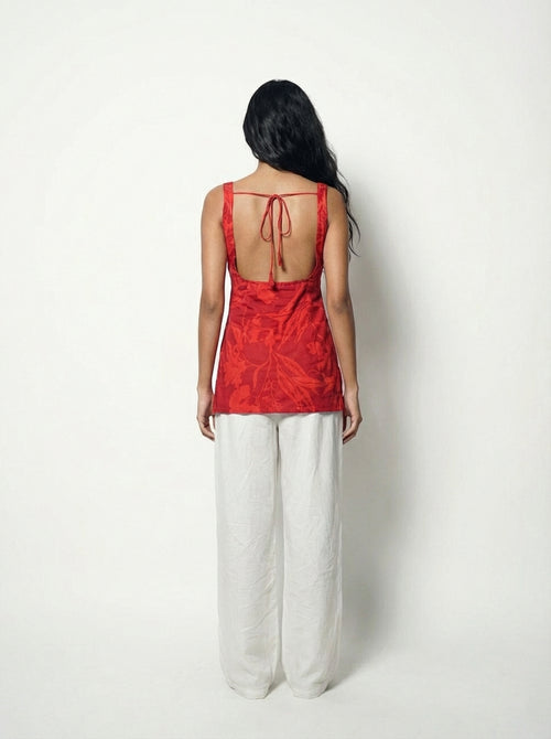 Ananya Open-Back Kurti Top