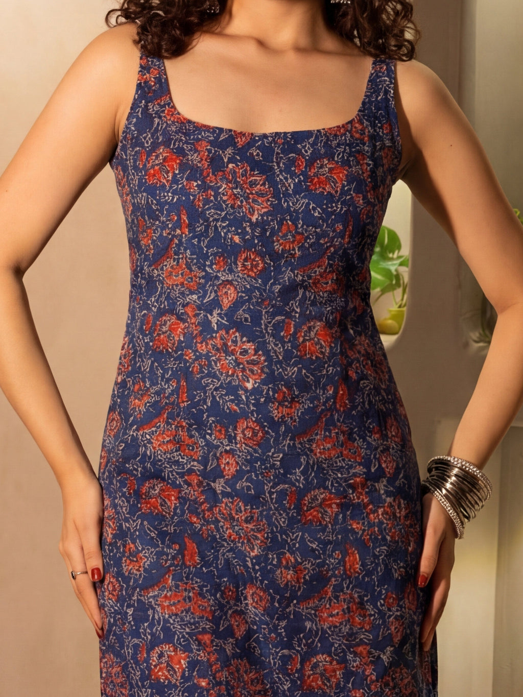 Zeenat Open-Back Kurti Top