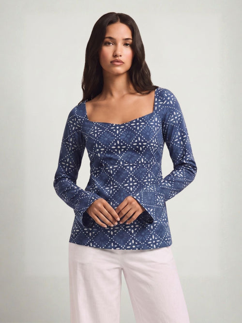 Dhara Tie-Back Kurti Top