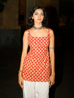 Kum-Kum Deep Back  Short Kurti