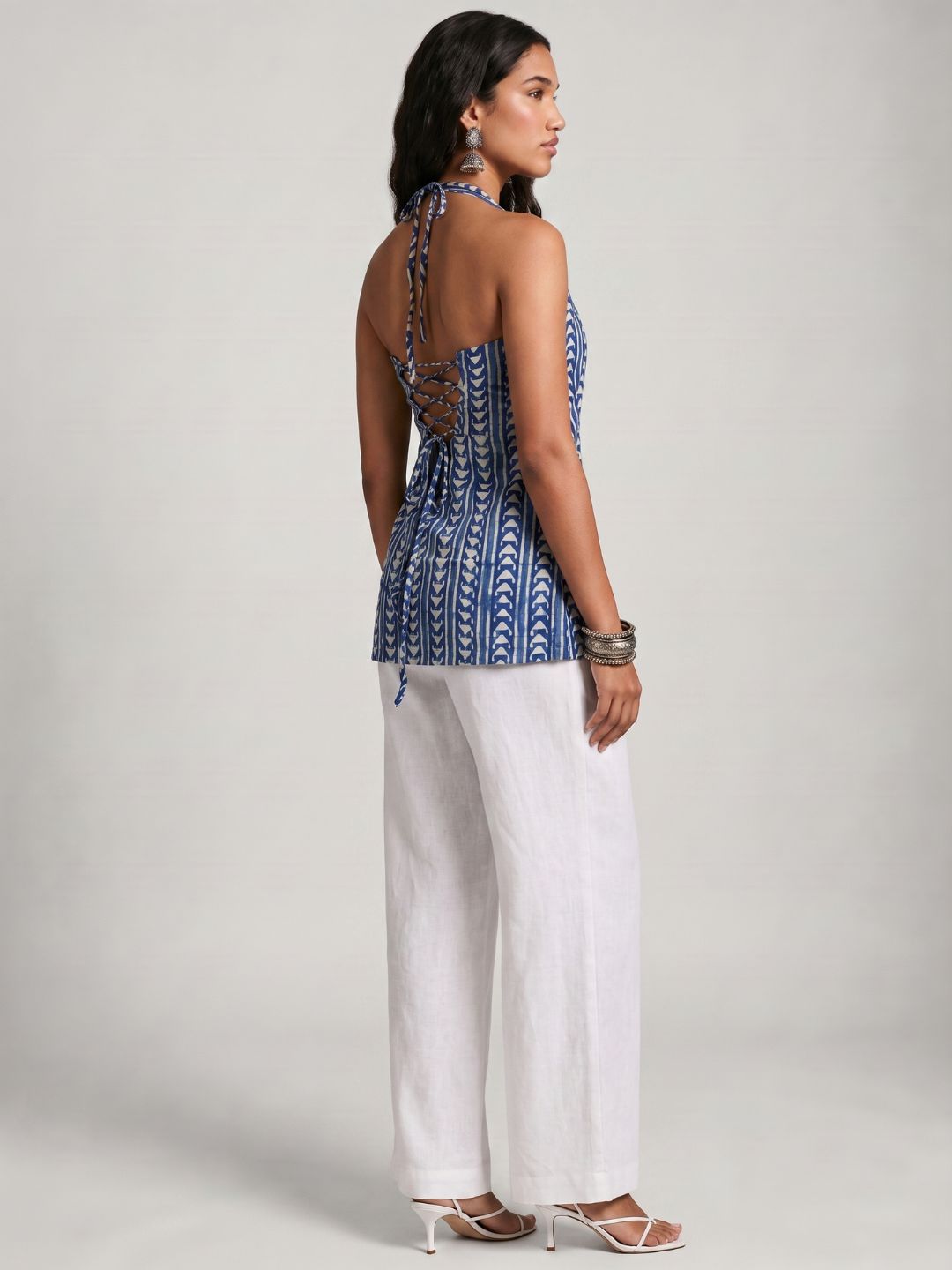 Dabu Halter Corset Kurti Top