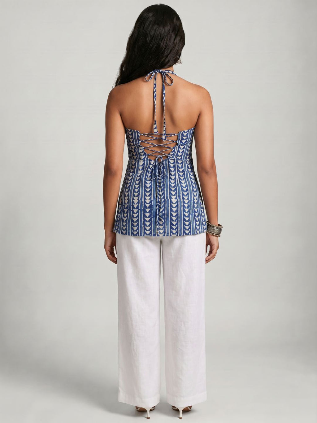 Dabu Halter Corset Kurti Top