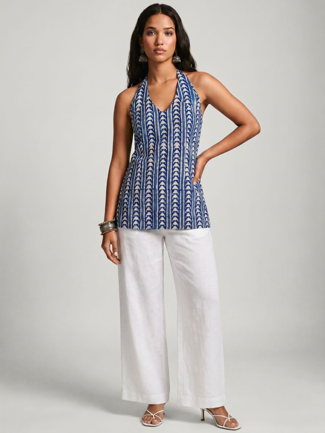 Dabu Halter Corset Kurti Top
