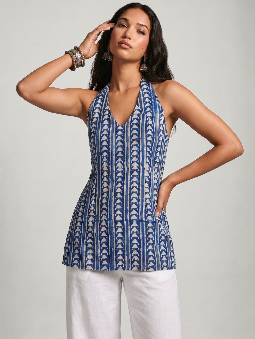 Dabu Halter Corset Kurti Top