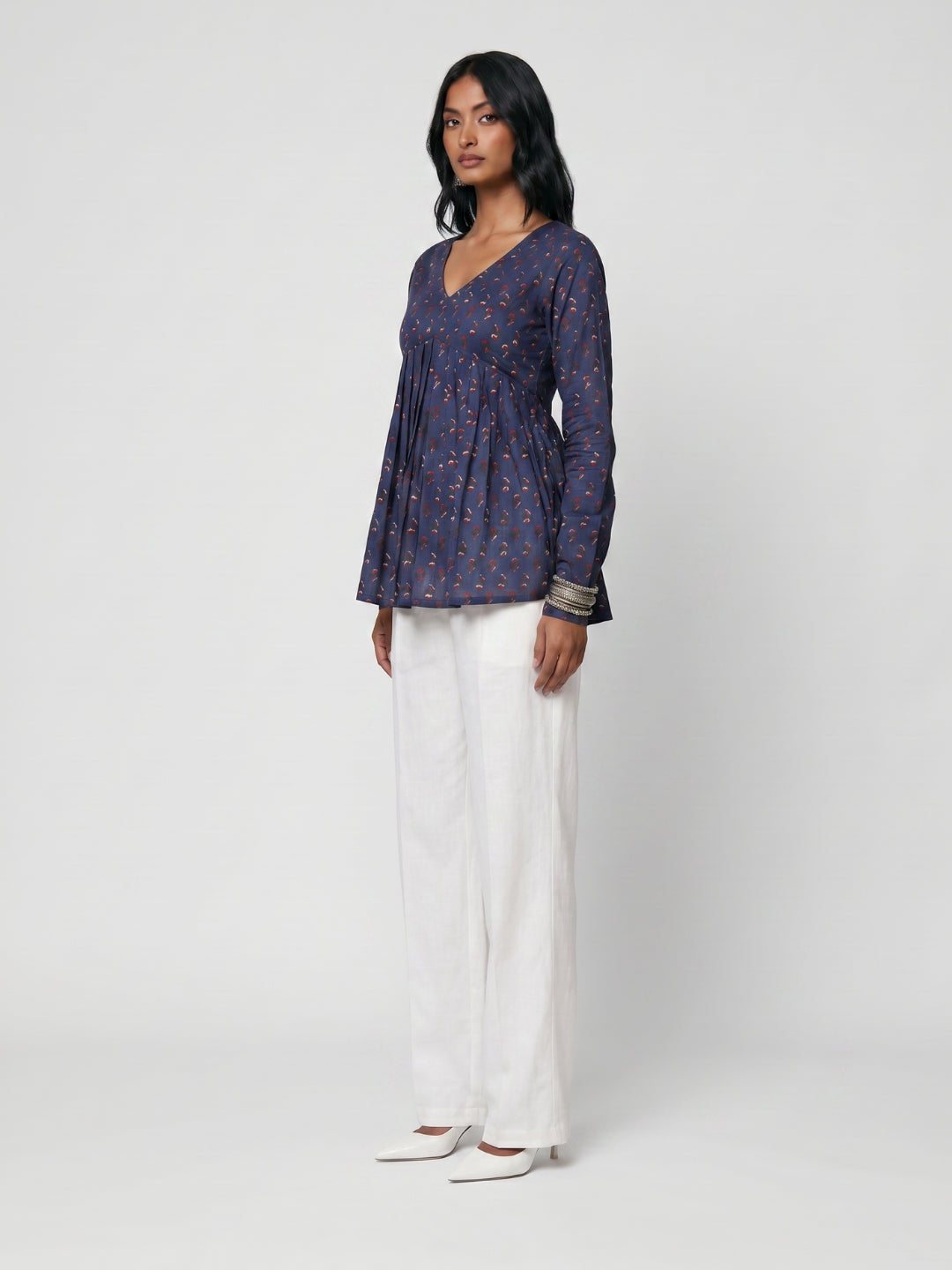 Fara Sleeved Structured Kurti Top