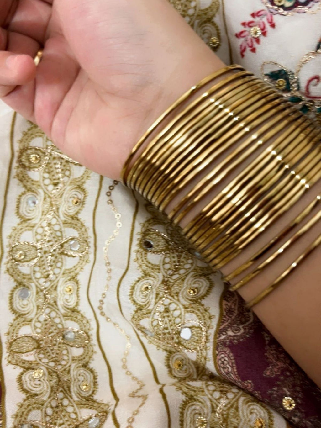 Gold Stacking Bangle Set