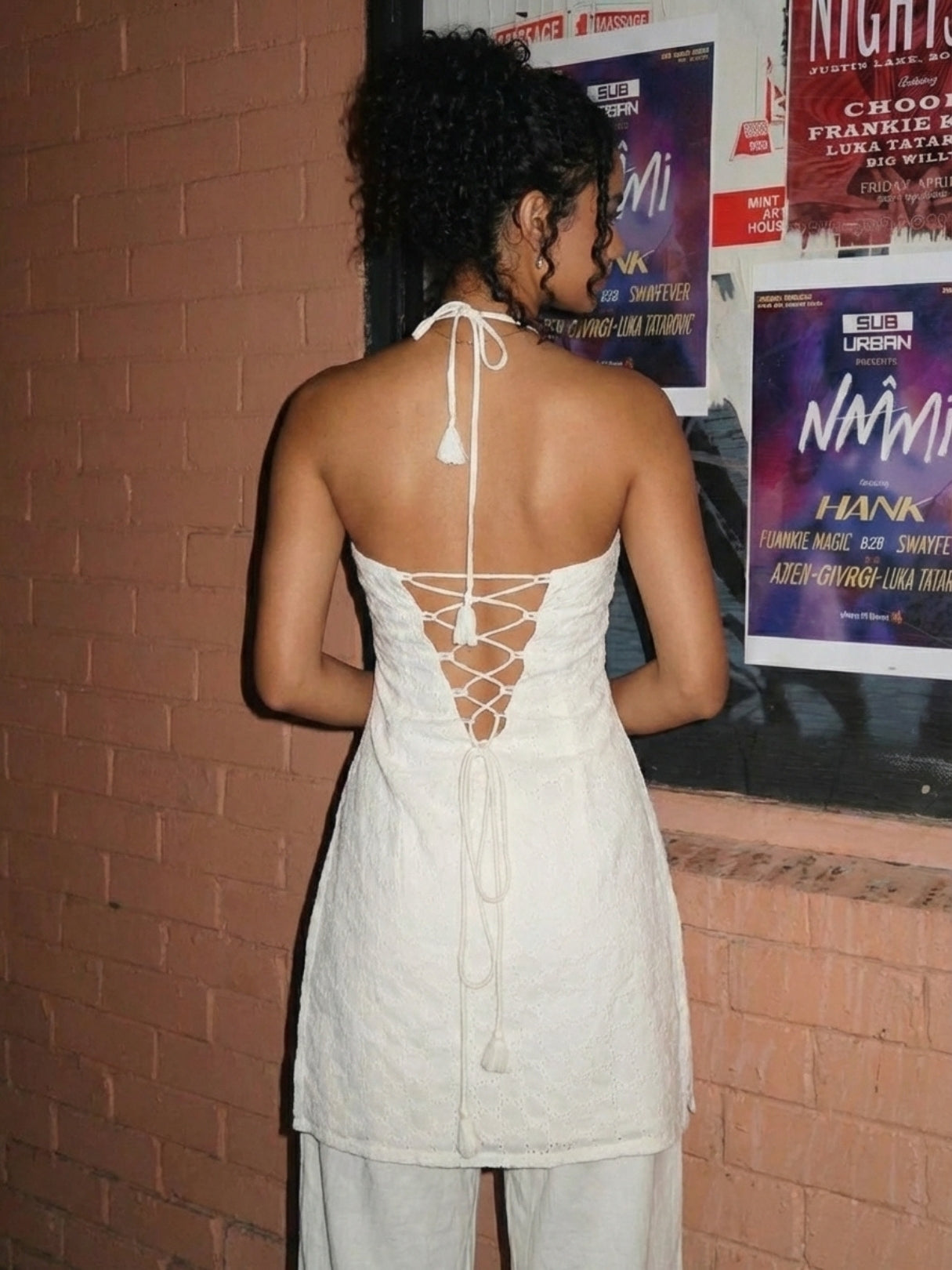 Hans Halterneck Corset Kurti – Off White