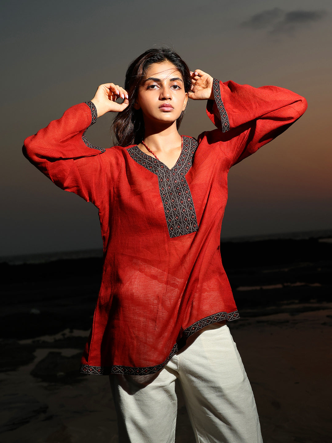 Shrishti mul cover up - kurti