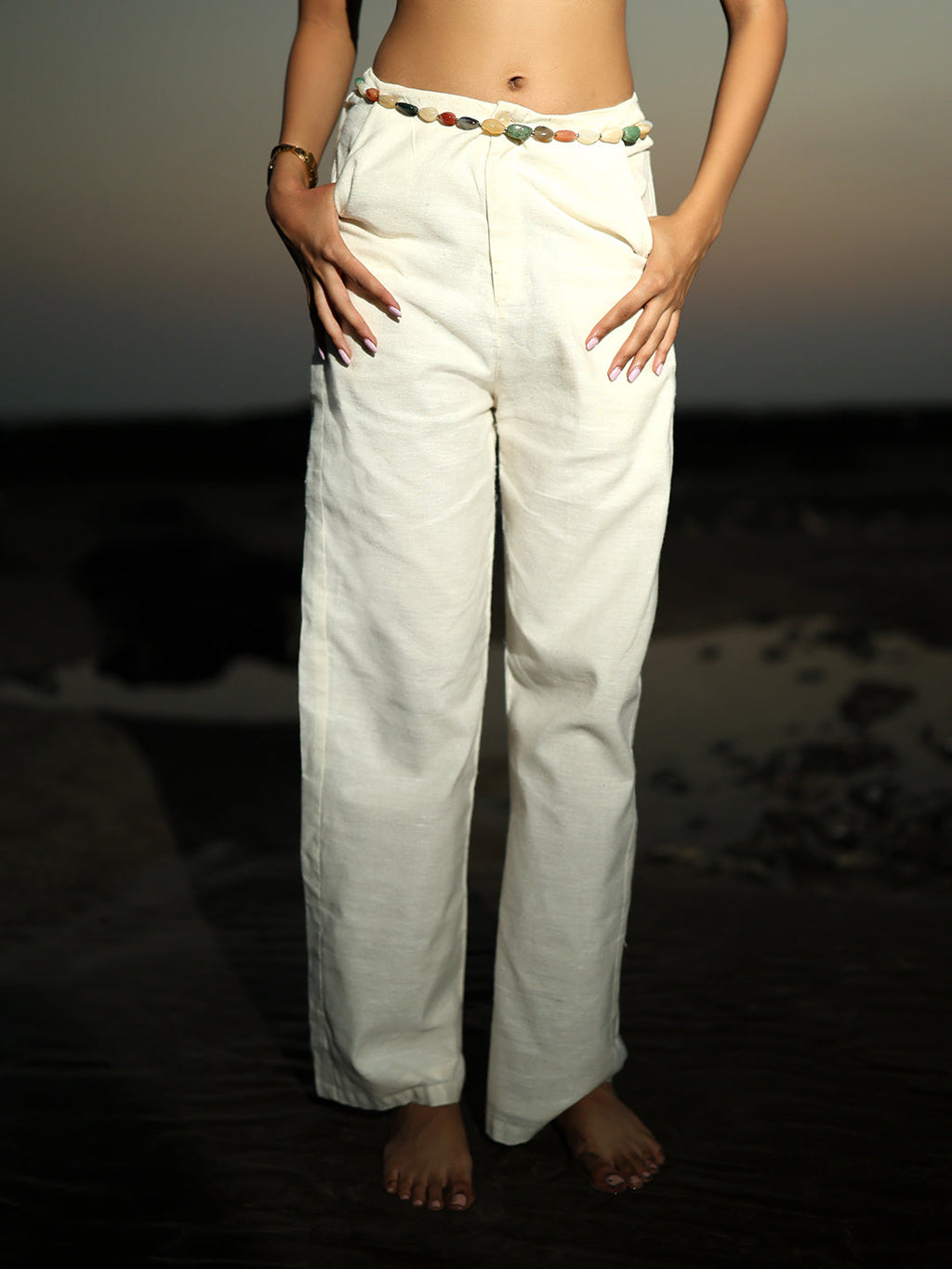 Off-White Linen Pants