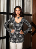 Noor Sleeved Modest Structured Kurti Top